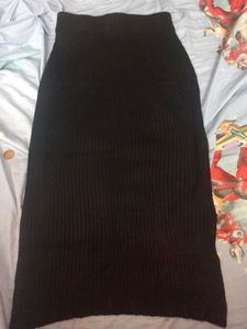Set Of 2 - Black &amp; Grey Skirts Woollen