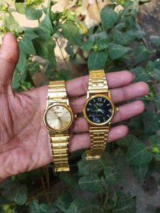 Combo Of 2 Golden Wrist Watch