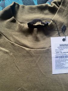 Olive Green Sleeveless Turtleneck