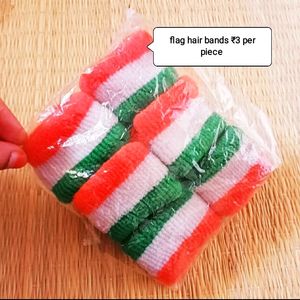 Flag Hair Bands 3pairs - Discount On Delivery ₹30
