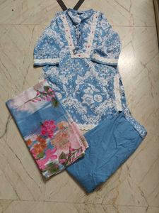 Floral Print Kurta with farshi salwar