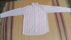 Slim Fit Striped Spread Collar Casual Shirt For Men (Size 40 cm, Full Sleeve)