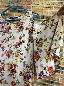 floral butterfly sleeve top