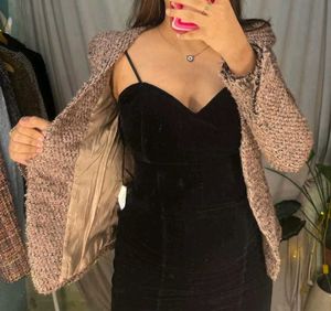 Light Brown Korean Tweed Jacket - Half Price Sale