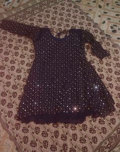 Elegant Navy Blue gagra and top blu