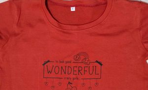 Wonderful Graphic Tee - Coral Colour