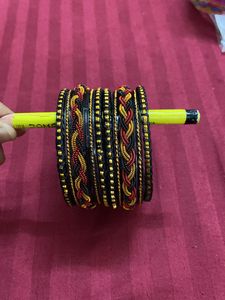 Glass Bangles with Zircon Gemstone