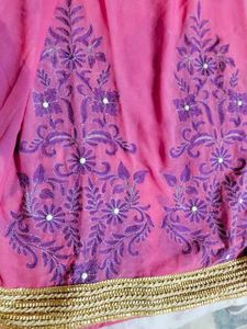 Party Wear Double Colour Beautiful Saree