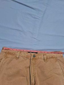 CRASCO RELAXED FIT TAN JEANS