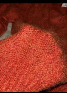 Rust Knit Pullover Sweater