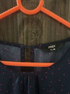 Navy Polka Dot Dress