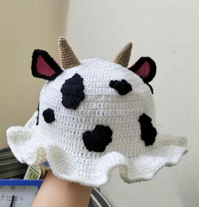 crochet cow hat