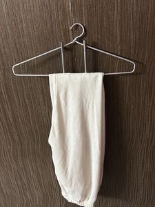 Ivory Velvet Leggings