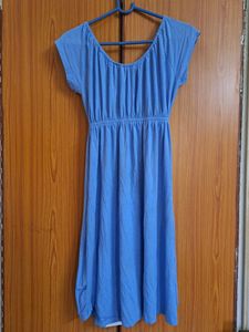 Breezy Light Blue Stretchable Summer Dress