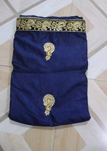 Elegant Navy Blue Saree Never Used Totally New