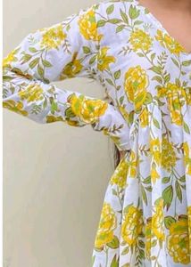 Floral V-Neck Babydoll Tunic