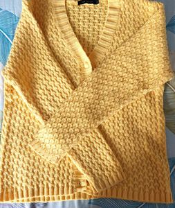 Yellow Knit Cardigan