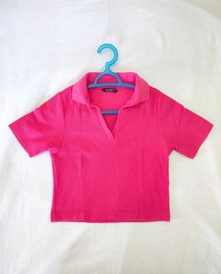 Casual Collar Crop Top