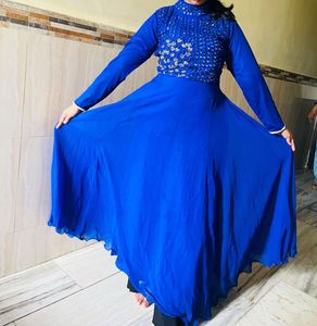 Royal Blue Beaded Dress