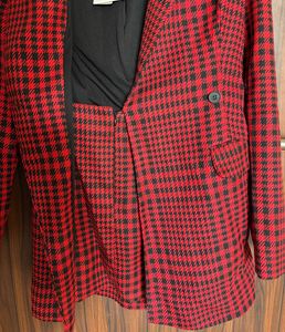 ZARA Houndstooth Blazer Dress with inbuilt skort.