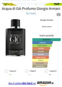 Armani Acqua Di Gio Profumo 125ml  🖤
