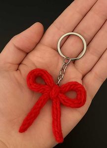 Beautiful Crochet Bow Keychain For Beg And Purses