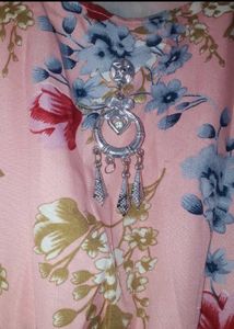 Floral Print Pleated Midi Dress