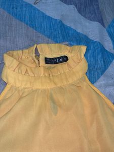 Yellow Halter Neck Sleeveless Top