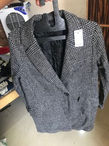 H&amp;M Plaid Coat
