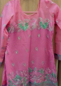 Pink Embroidered Ethnic Gharara set