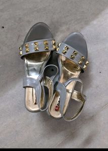 Women Grey Wedges Sandals heels
