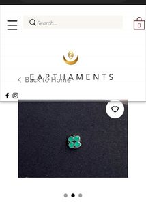 Green Clover Nose Ring