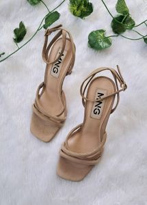 Mango Beige Stilettos Heels