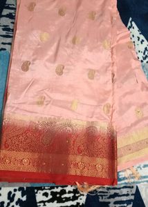 Elegant Pink &amp; Red Saree