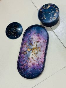 Resin oval Tray Dish with Lid