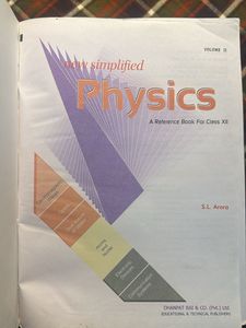 SL ARORA Simplified Physics Class XII Vol 1&amp;2