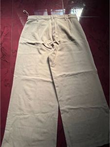 Beige Wide Leg Pants