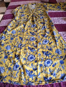 Yellow Printed Kurta Pent Set
