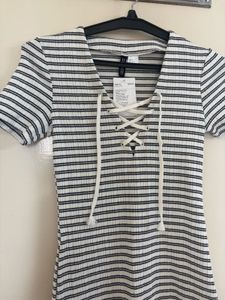 H&amp;M LACING-DETAIL BODYCON DRESS
