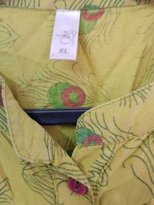 Cotton Long Top Peplum Tunic