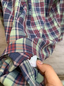 korean Vintage Plaid Flannel Shirt