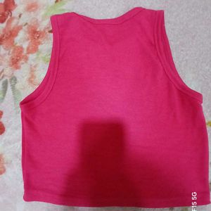 Pink Ribbed Tank Top