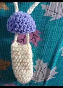 Crochet Mushroom Lipbalm Holder 🍄