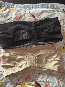 Strapless Bandeau Bras - Black &amp; Nude
