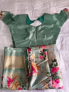 Saree With Stitched Blouse