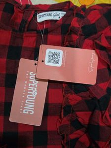 Red Plaid Top