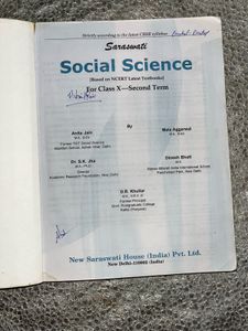 Saraswati Social Science - Grade 10 Textbook