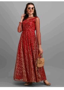 Red & Gold Ethnic Gown