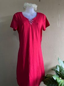Red Cotton Dress 🎀
