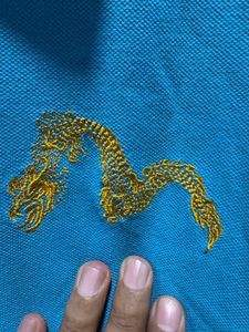 Evisu Far East Embroidered Front Logo Polo TShirt